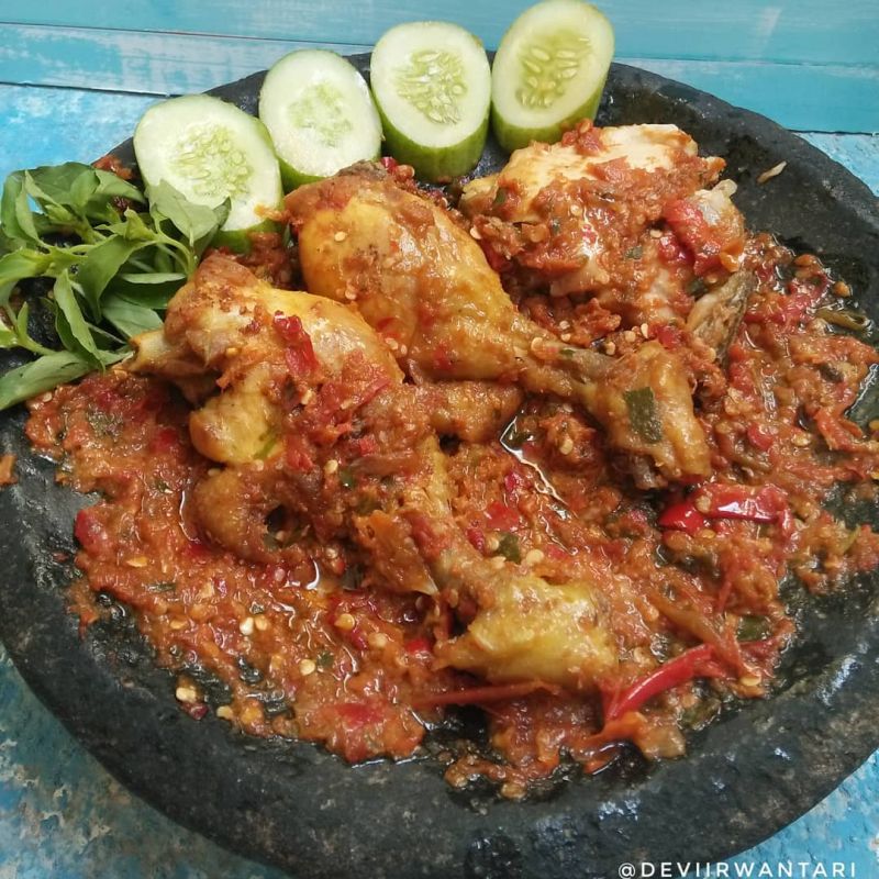 ayam-gepuk-sambal pedas