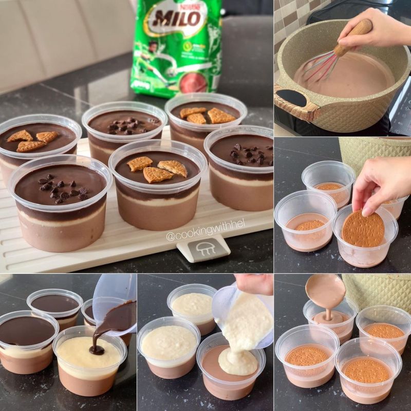 puding-milo-regal-vla-keju-coklat