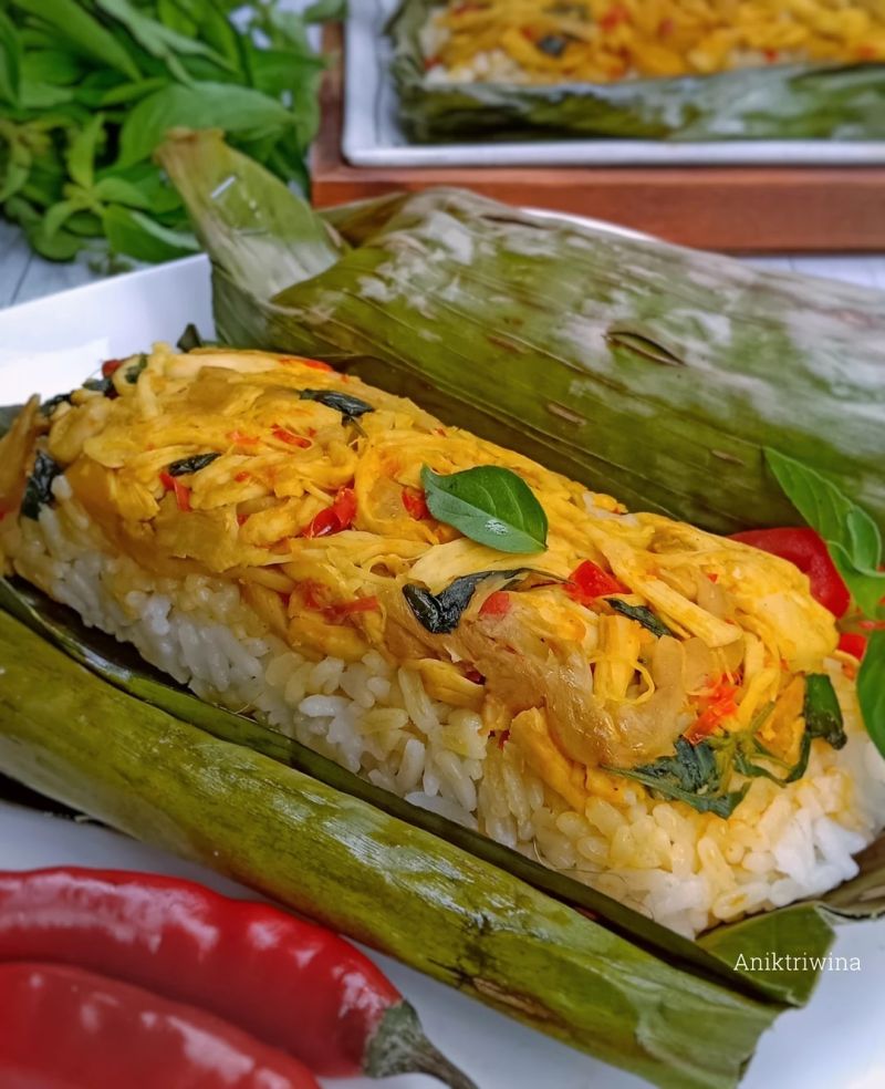 nasi-bakar-ayam-suwir