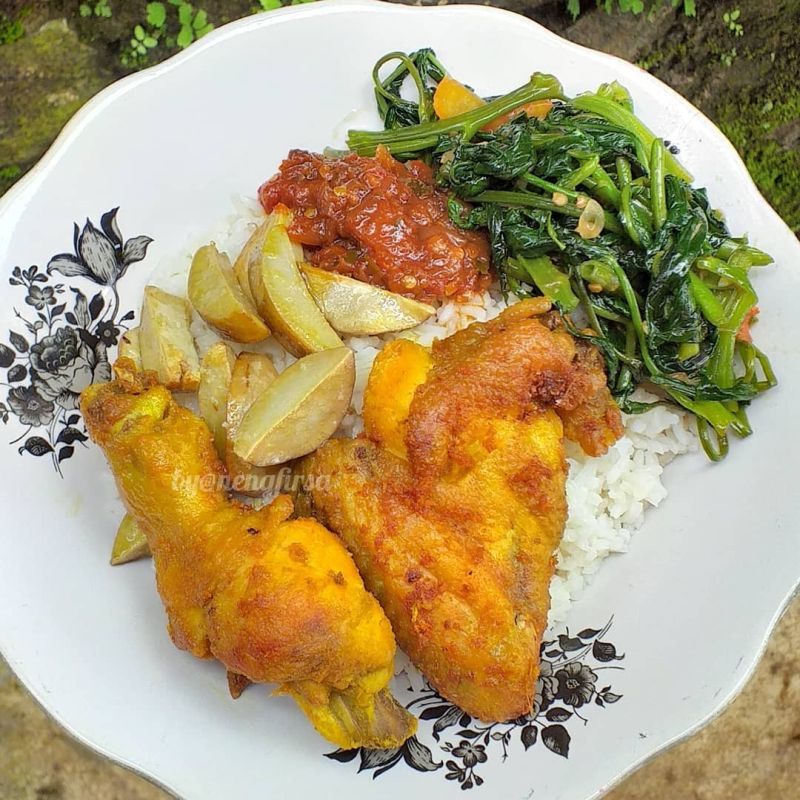 ayam-ungkep-dan-tumis-kangkung